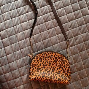 Leopard Print Kate Spade Dome Crossbody Bag